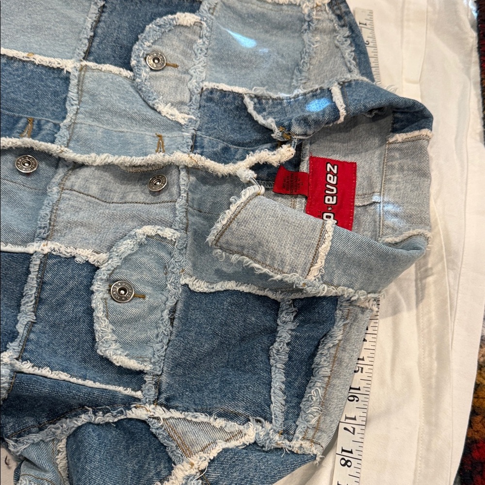 Zana-di Denim Patchwork Jacket - image 5